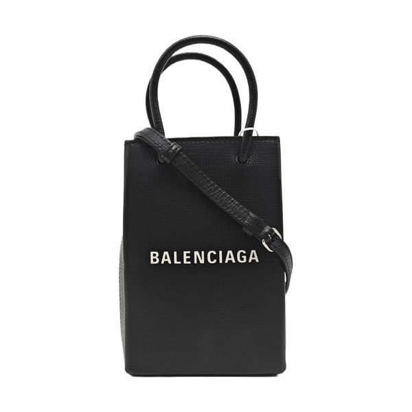 Shopping Bag Calfskin Black