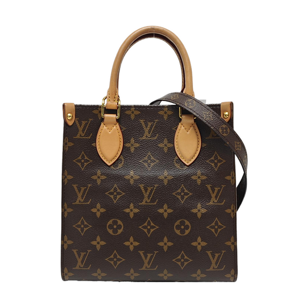 SAC PLAT BB Monogram Coated Canvas Brown