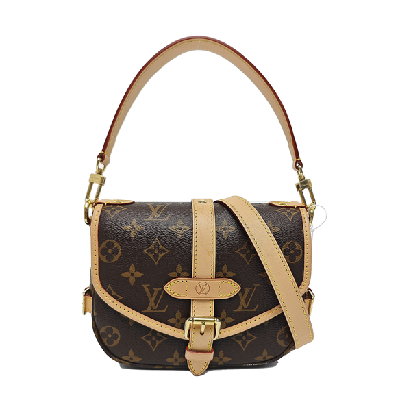 SAUMUR BB Monogram Coated Canvas Brown