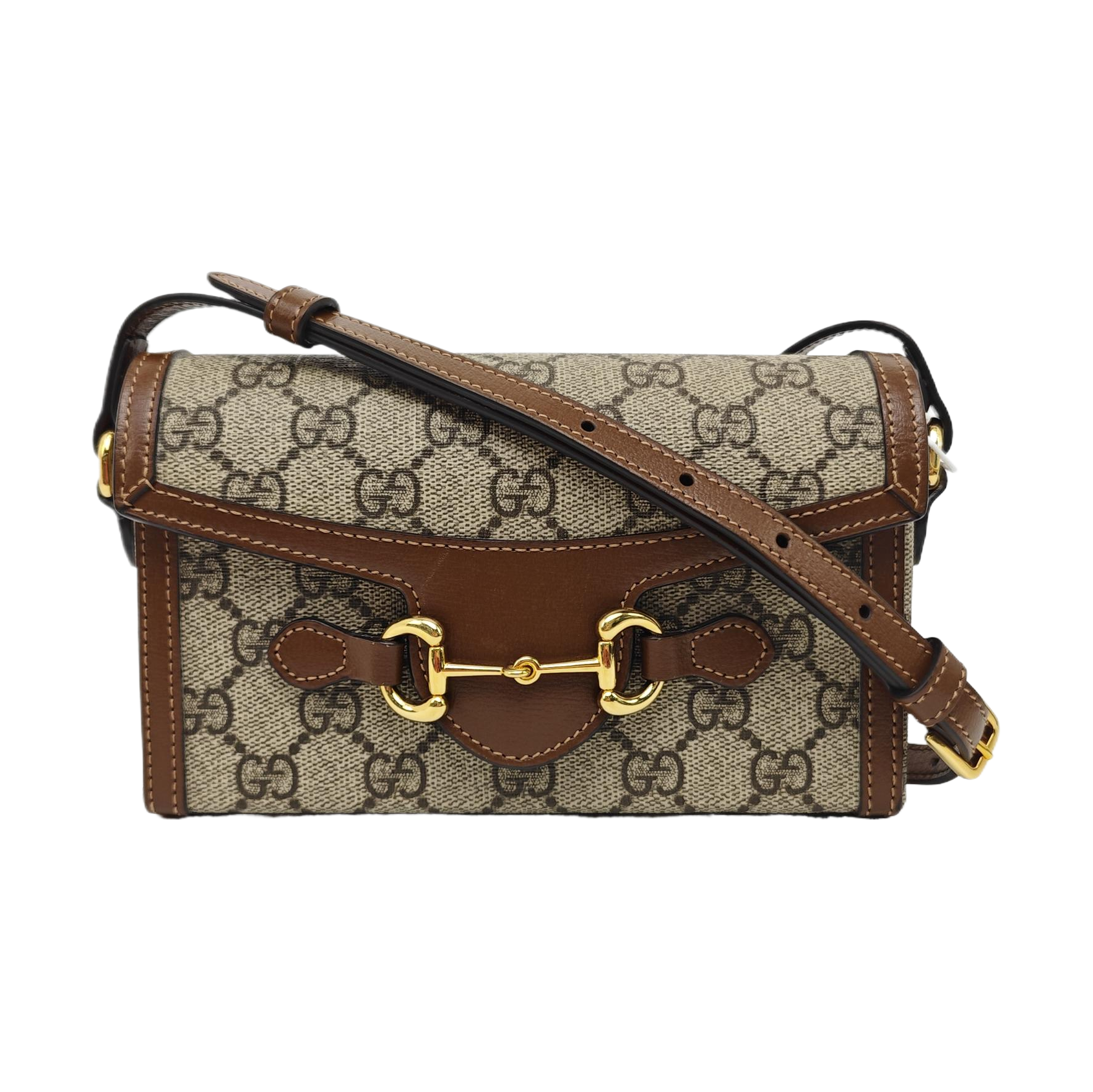 Horsebit 1955 Mini Monogram Coated Canvas Beige