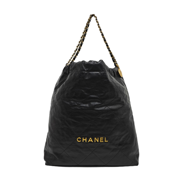 CHANEL 22 Medium Quilted Calfskin Black
