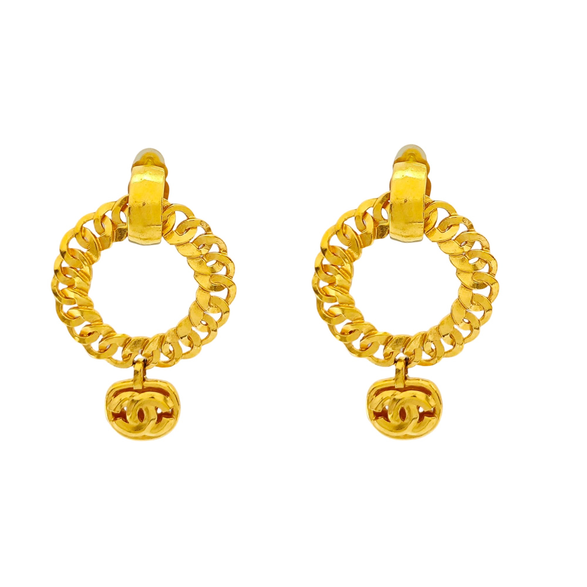 Metal Gold Clip On Earrings