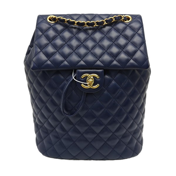 URBAN SPIRIT Large Quilted Lambskin Blue