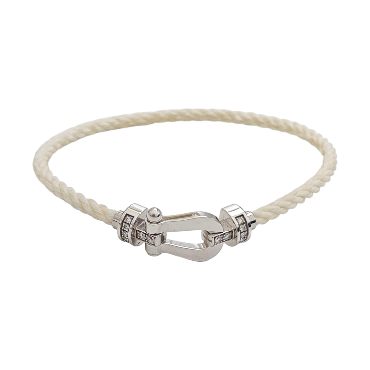 Force 10 Fabric White Bangle