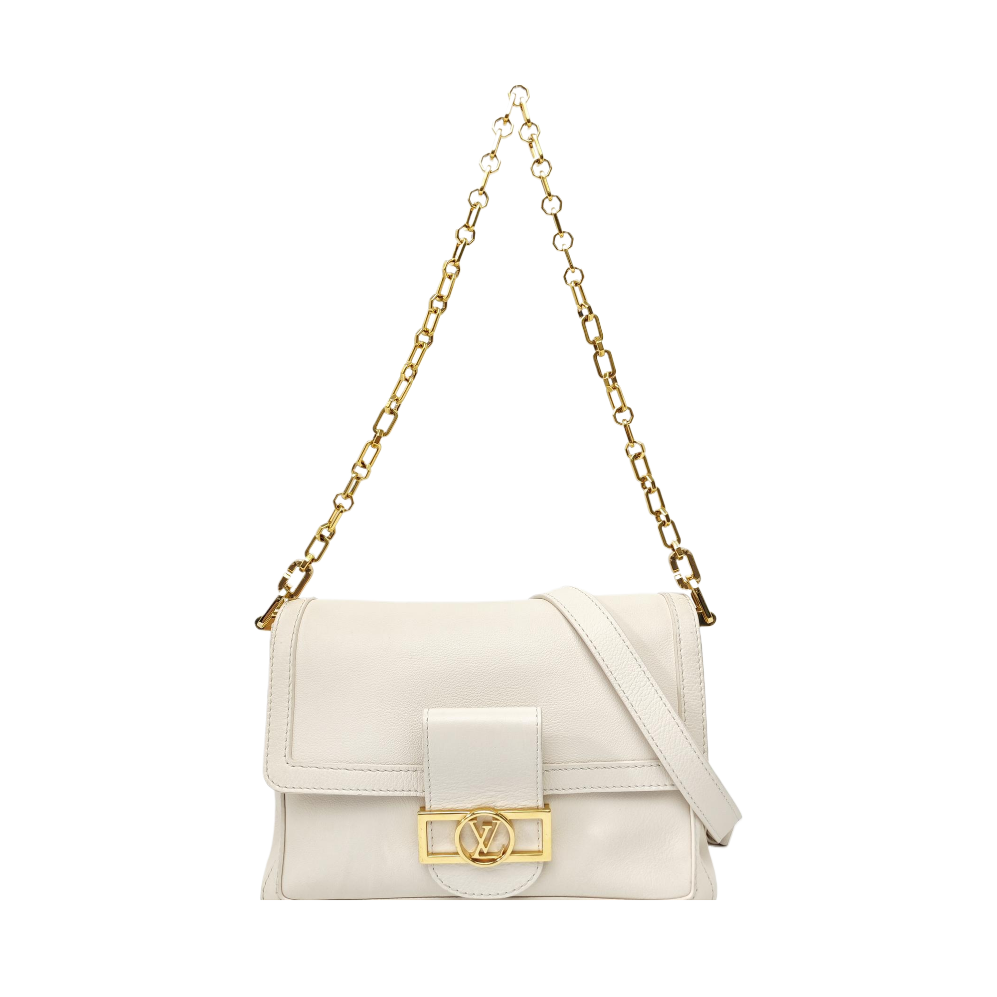 DAUPHINE MM Calfskin White
