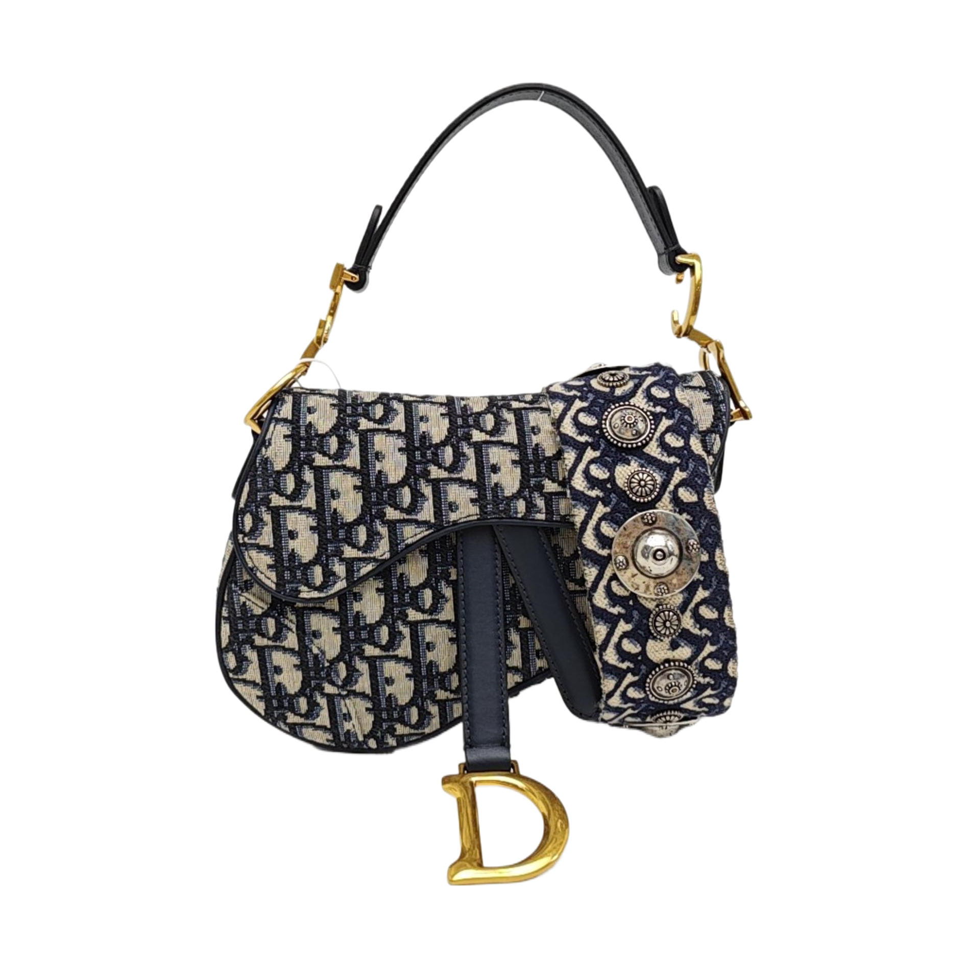 Saddle Mini Oblique Canvas Blue