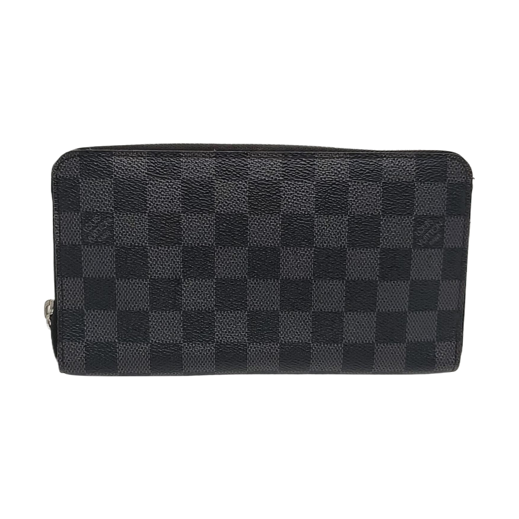 ZIPPY Damier Graphite Coated Canvas Gray Wallet