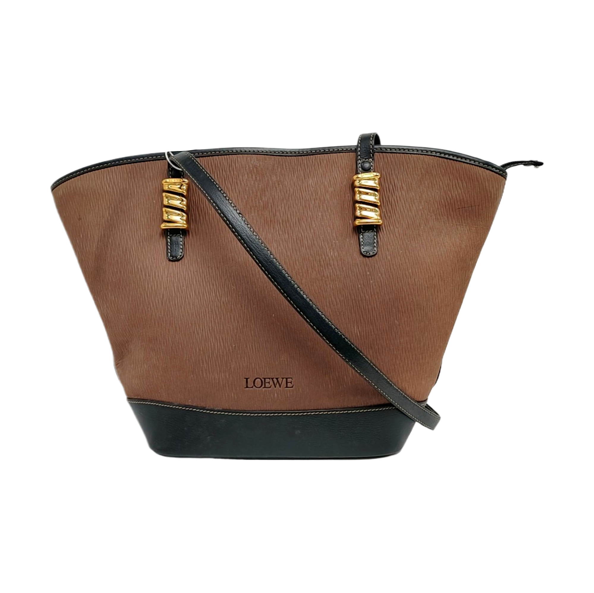 Calfskin Shoulder Bag Brown