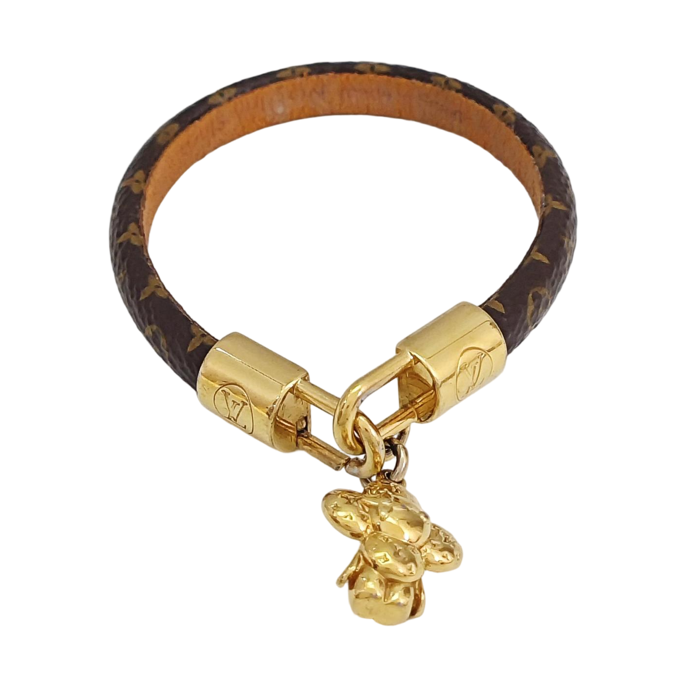 Coated Canvas Brown Bangle