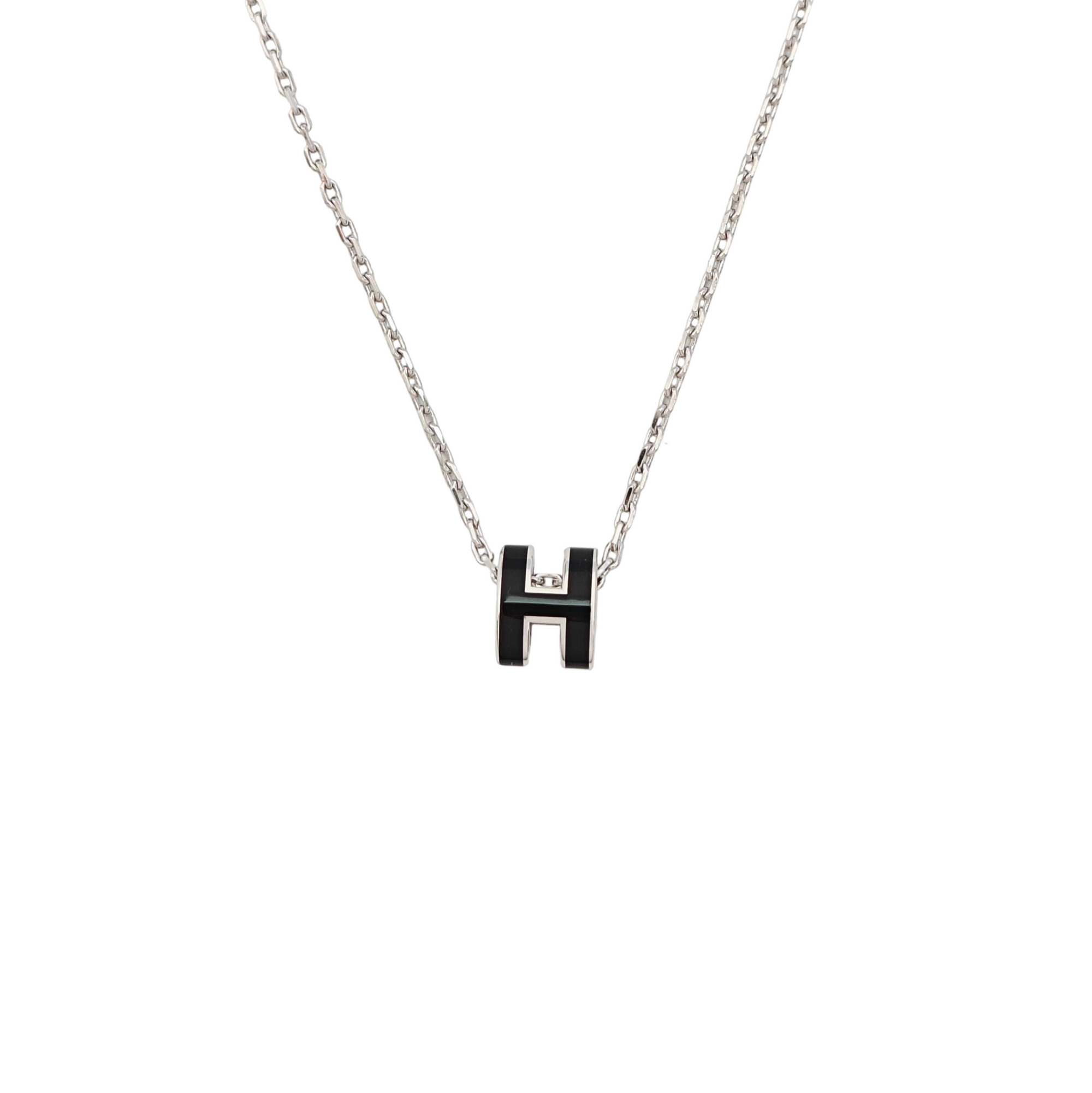 Pop H Metal Silver Necklace