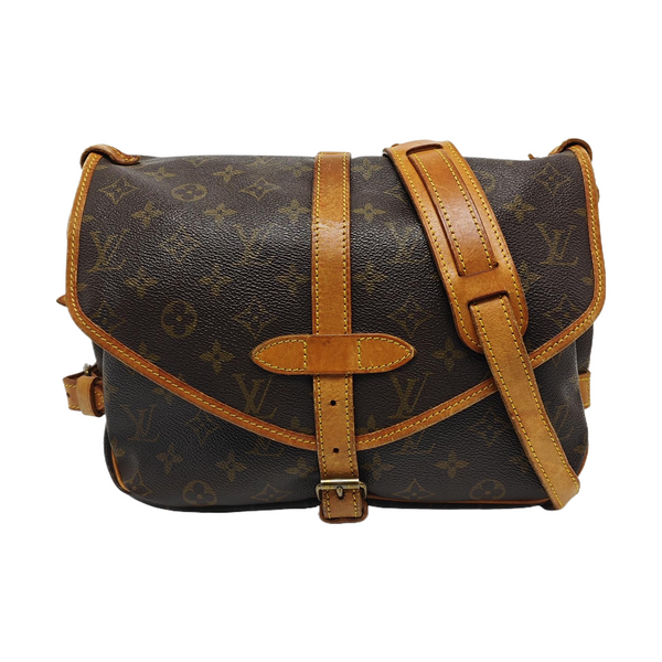 SAUMUR 30 Monogram Coated Canvas Brown