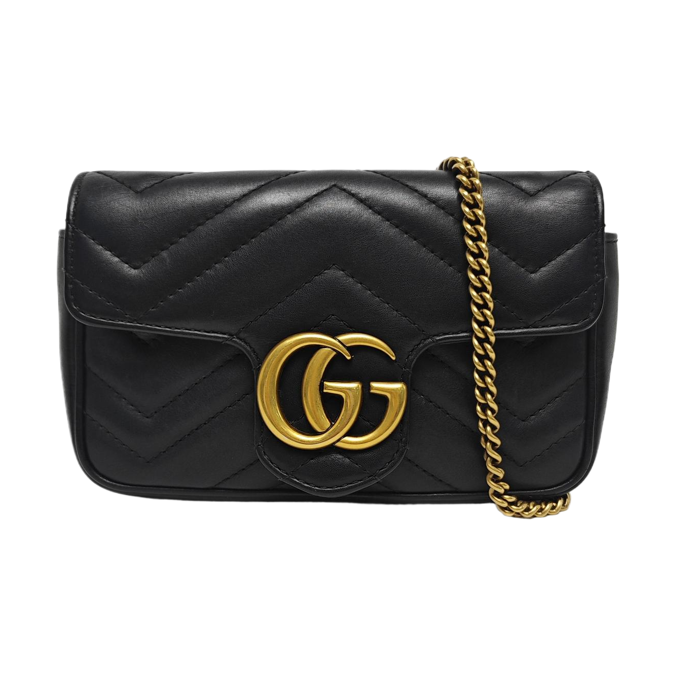 GG Marmont Mini Quilted Calfskin Black