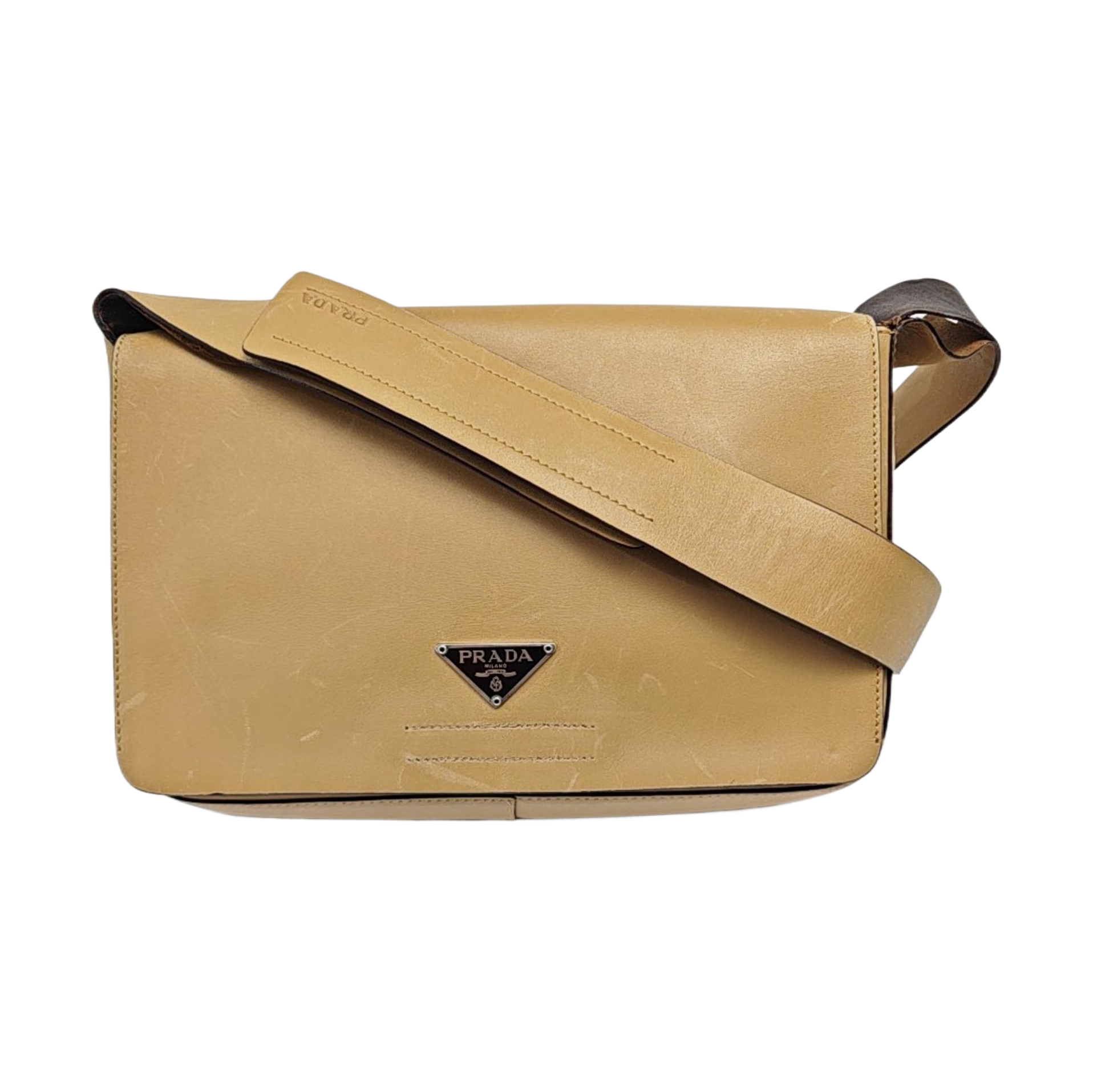 Calfskin Shoulder Bag Beige