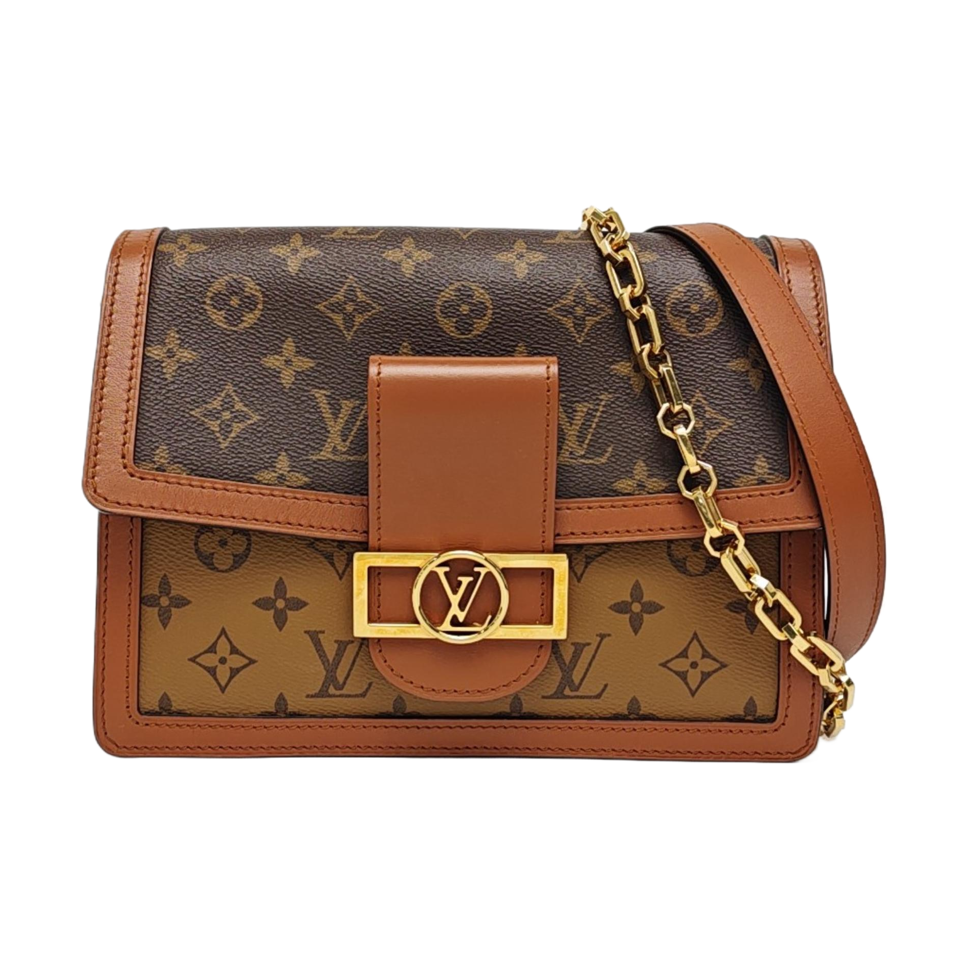 DAUPHINE MM Monogram Coated Canvas Brown