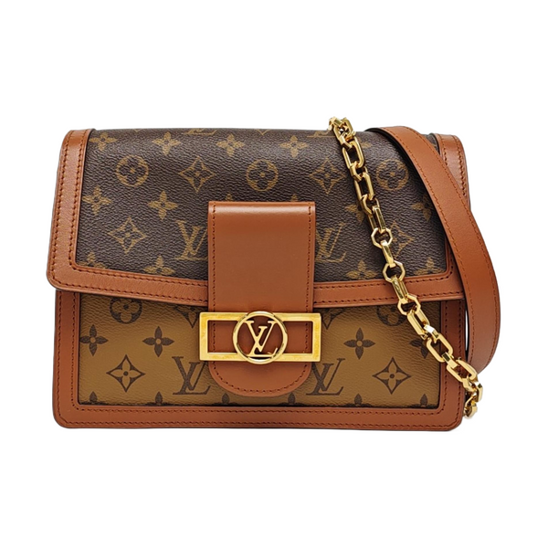 DAUPHINE MM Monogram Coated Canvas Brown