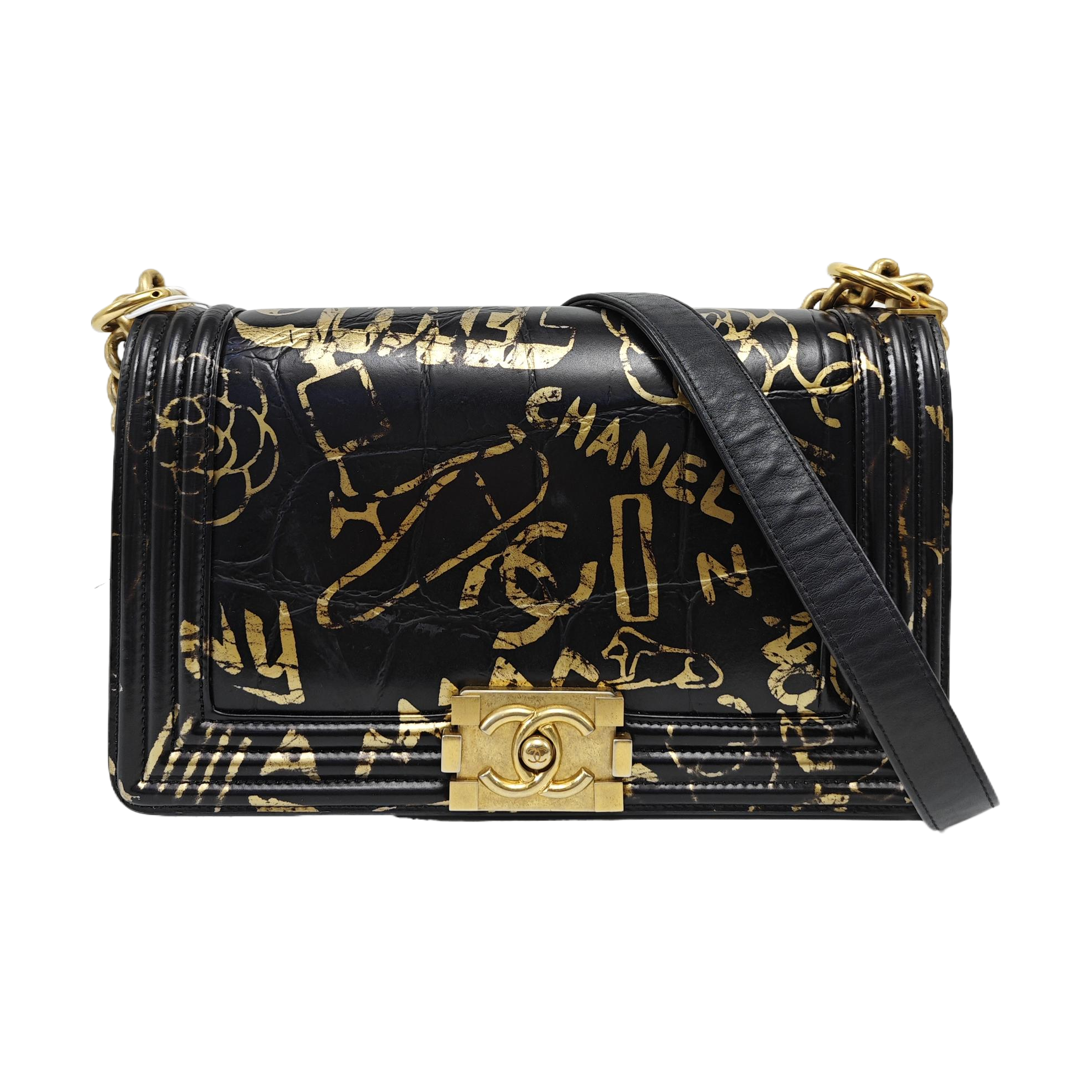 BOY CHANEL Medium Quilted Calfskin Black