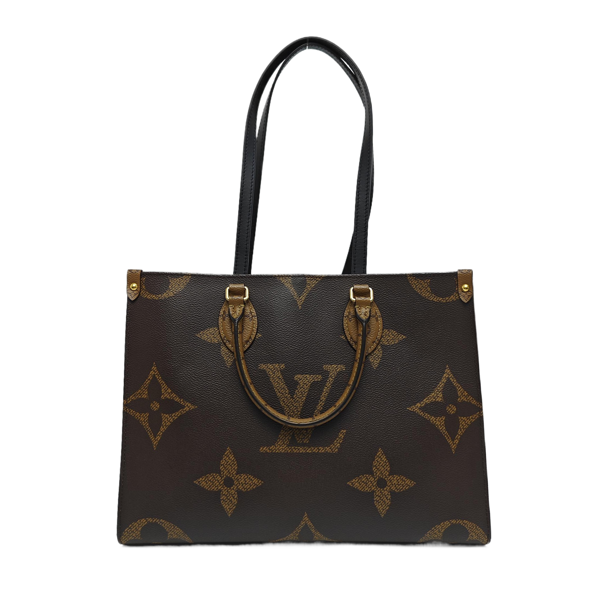 ONTHEGO MM Monogram Coated Canvas Brown