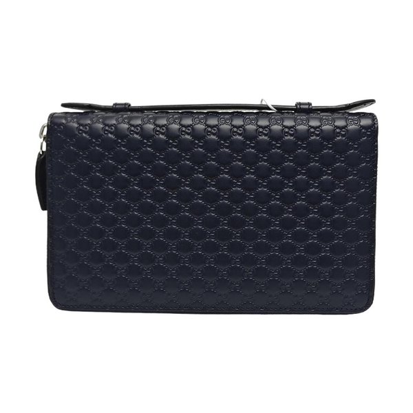 Monogram Calfskin Clutch Blue