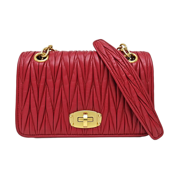 Crystal Quilted Lambskin Red