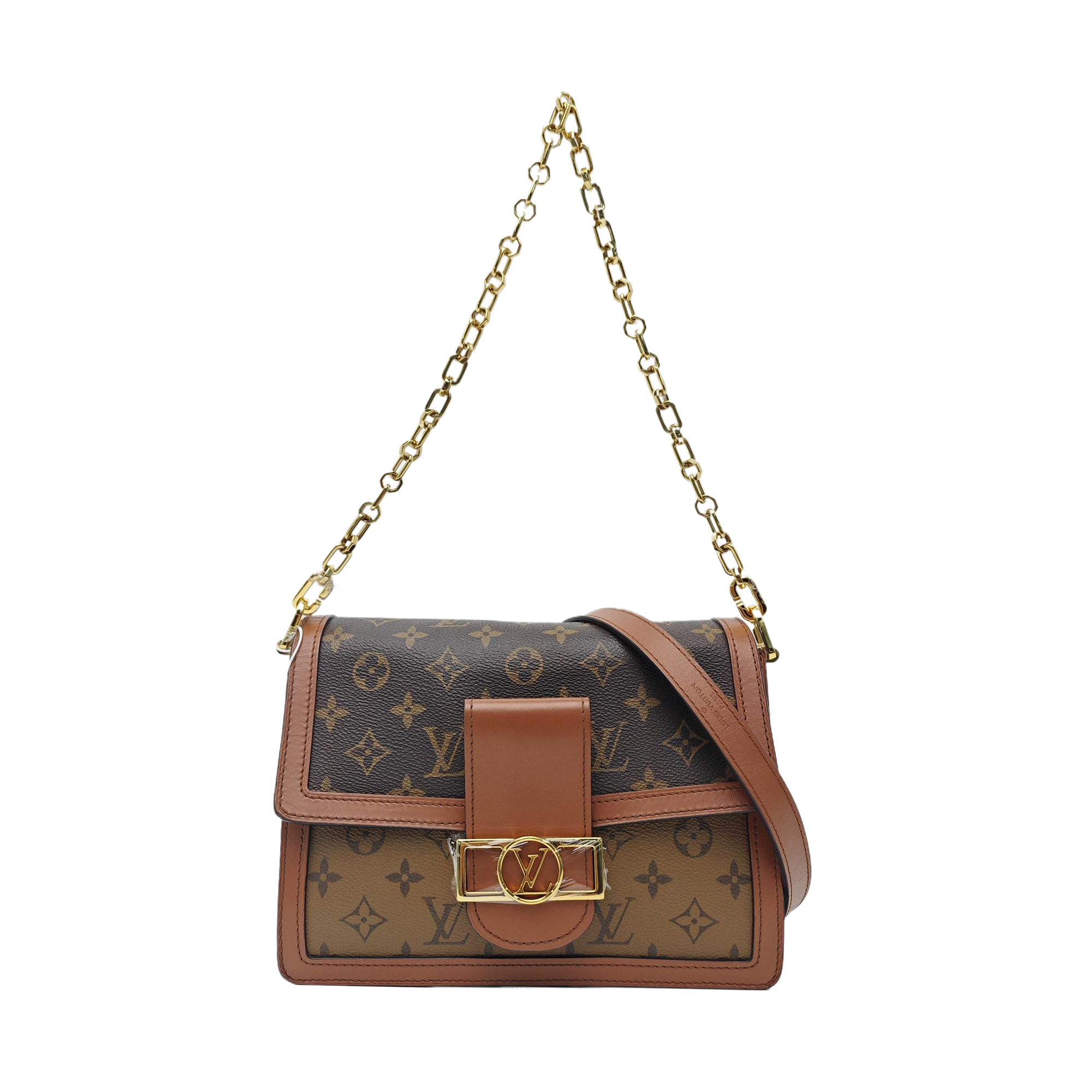 DAUPHINE MM Monogram Coated Canvas Brown