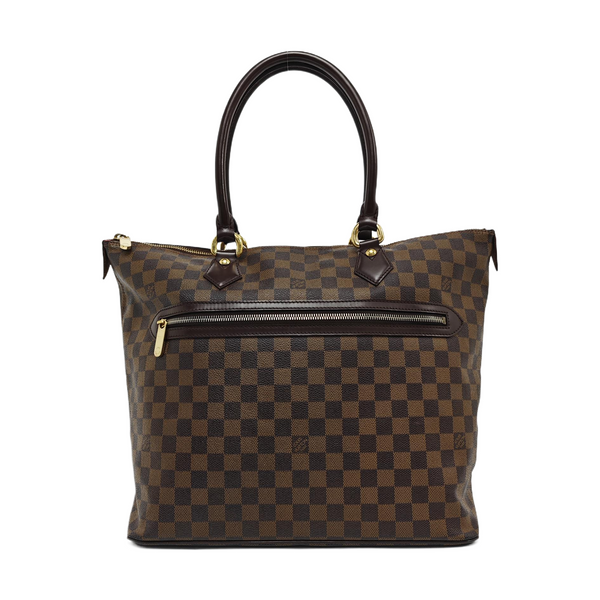 SALEYA Damier Ebene Coated Canvas Brown