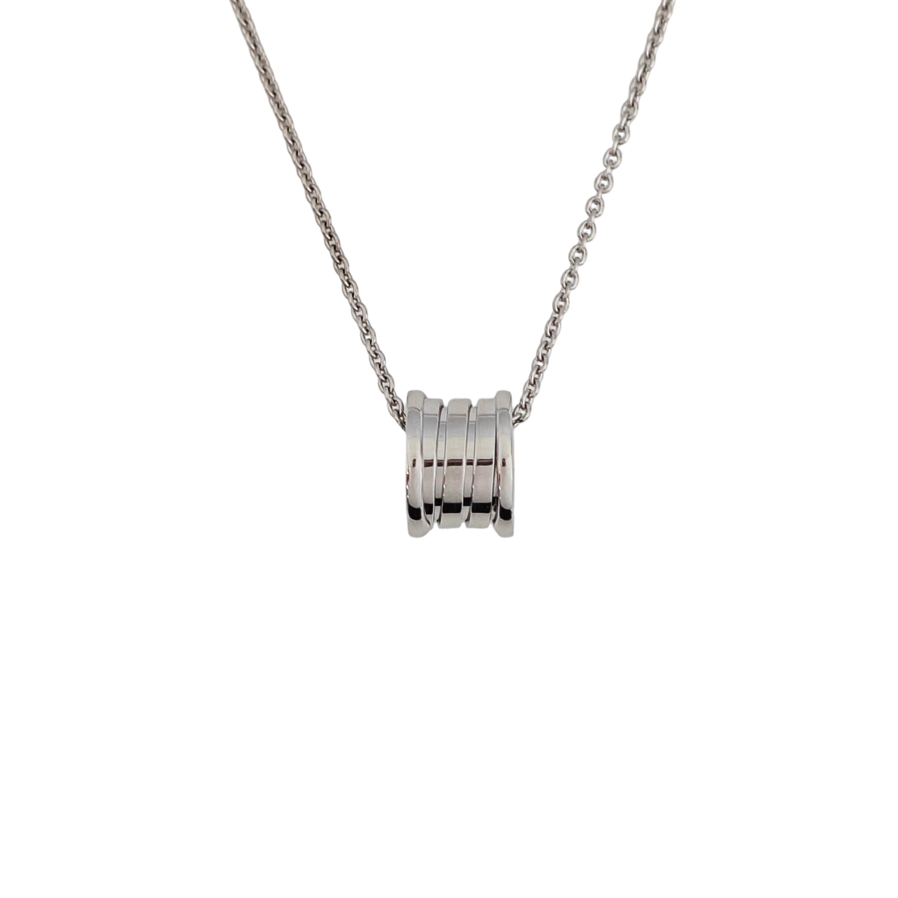 B.ZERO1 18k White Gold Silver Necklace