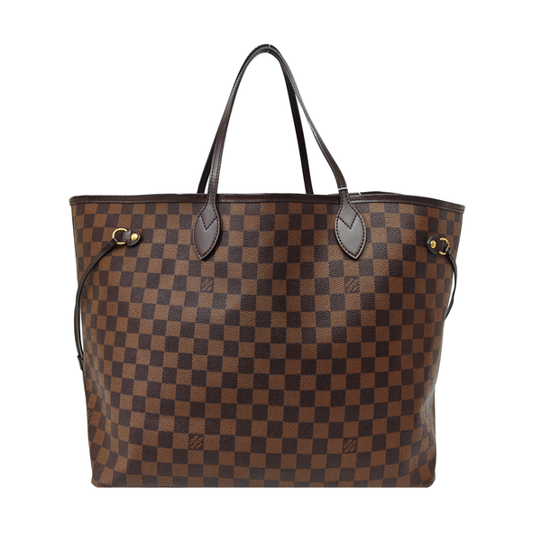NEVERFULL GM Damier Ebene Coated Canvas Brown