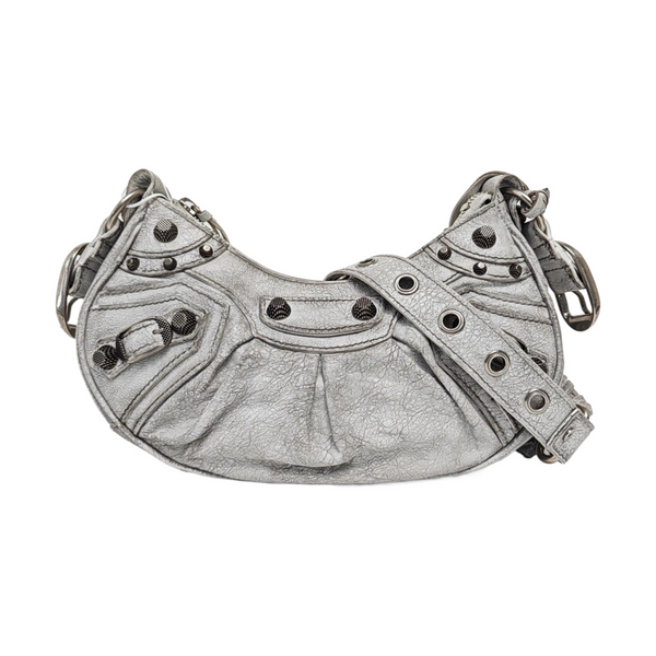 Le Cagole Mini Lambskin Silver