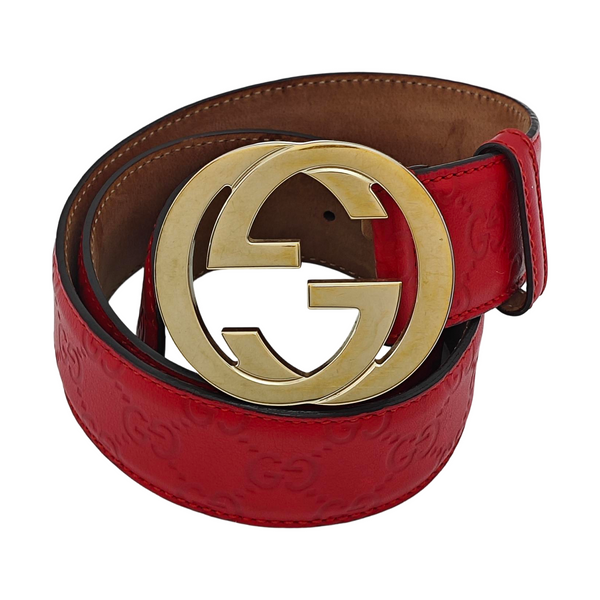 Leather Belt Red
