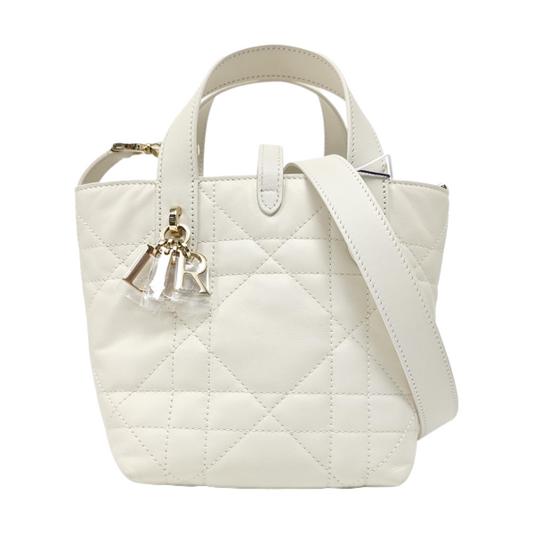 Toujours Nano Cannage Calfskin White