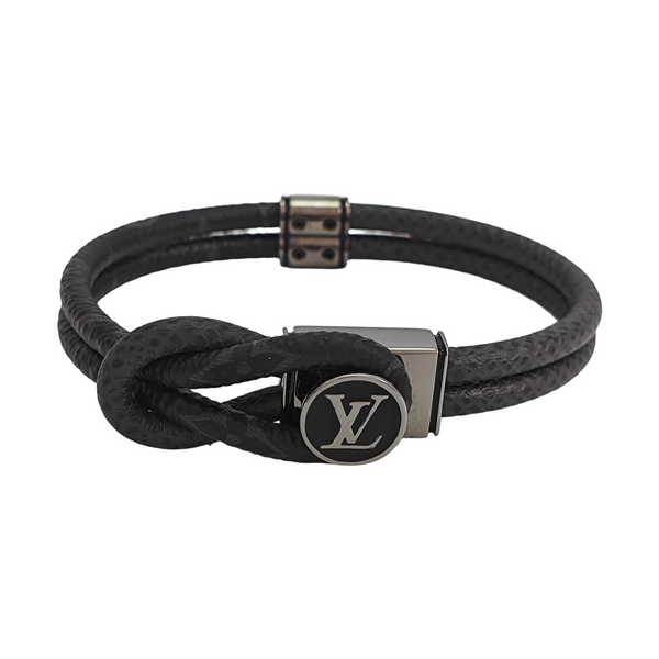 LOOP IT Coated Canvas Black Bangle