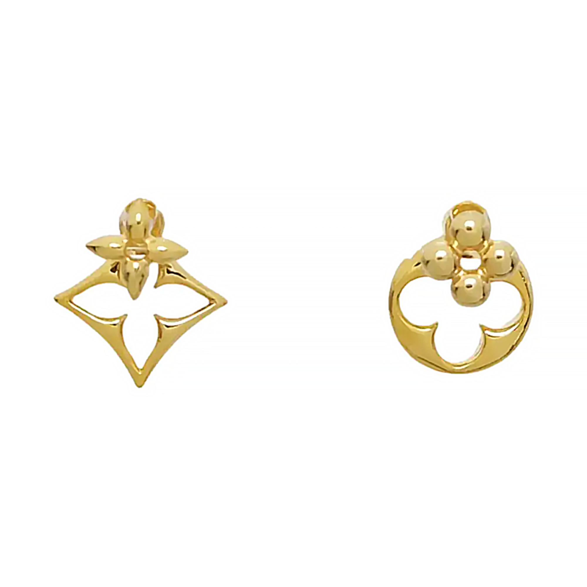 COLOR BLOSSOM Metal Gold Stud Earrings