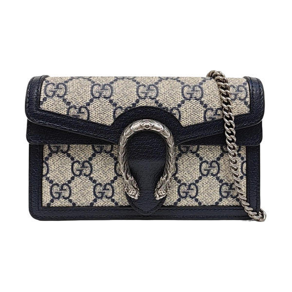 Dionysus Super Mini Monogram Coated Canvas Beige