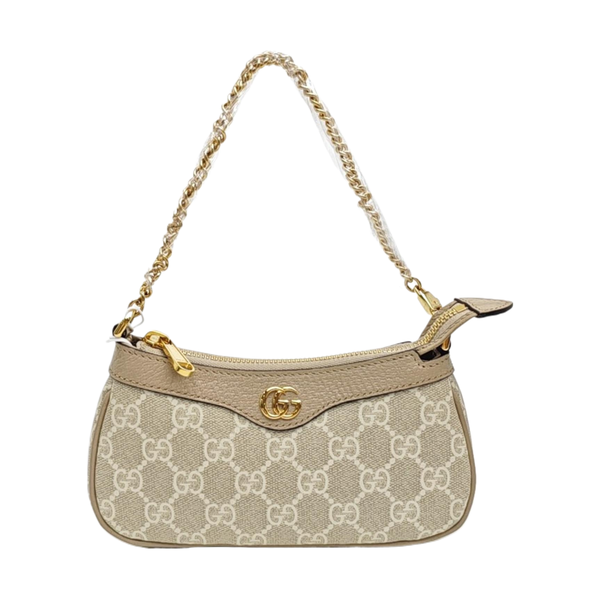 Ophidia Mini Monogram Coated Canvas Beige