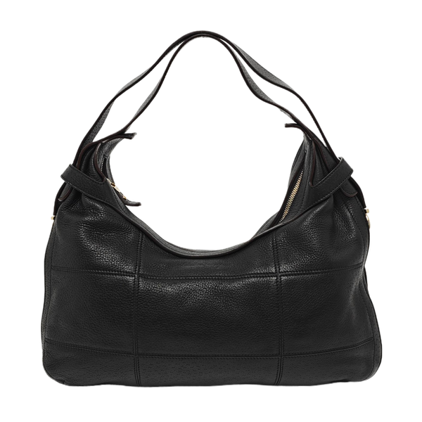 Calfskin Top Handle Bag Black