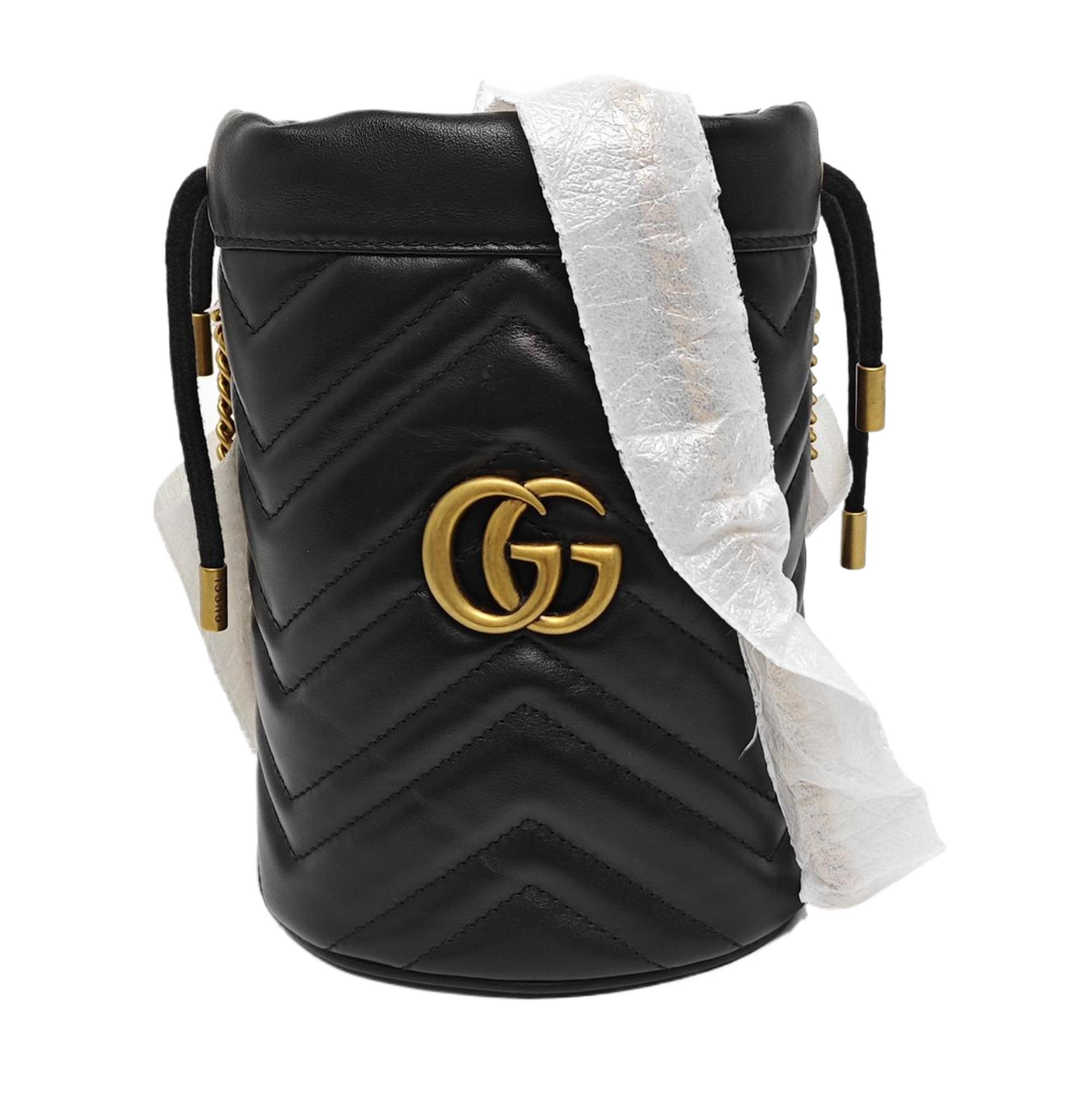 GG Marmont Mini Quilted Calfskin Black