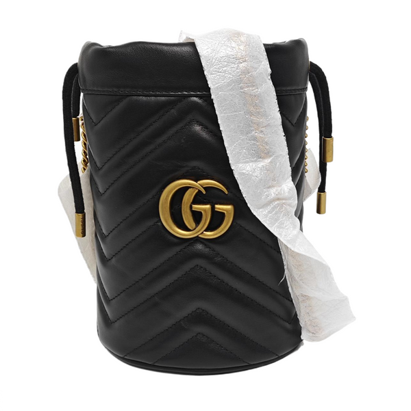 GG Marmont Mini Quilted Calfskin Black