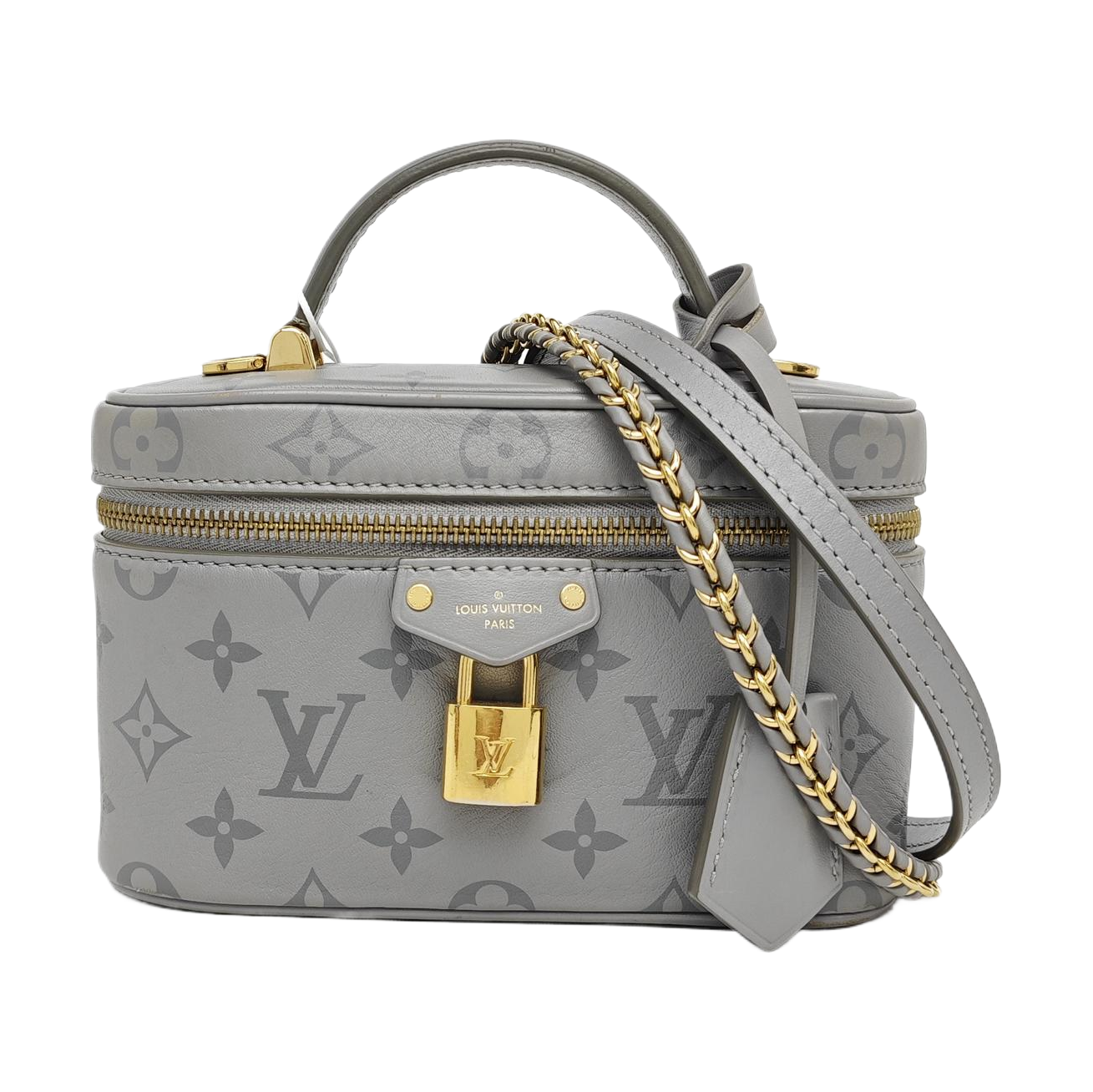 Vanity Chain Pouch PM Monogram Calfskin Gray