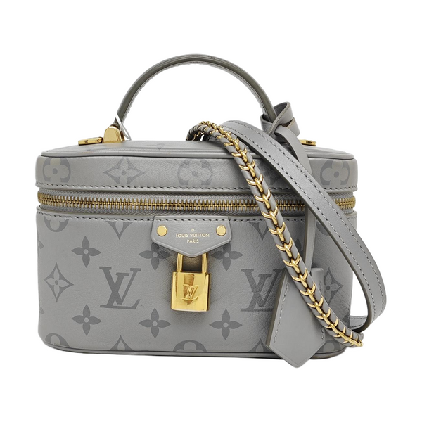 Vanity Chain Pouch PM Monogram Calfskin Gray