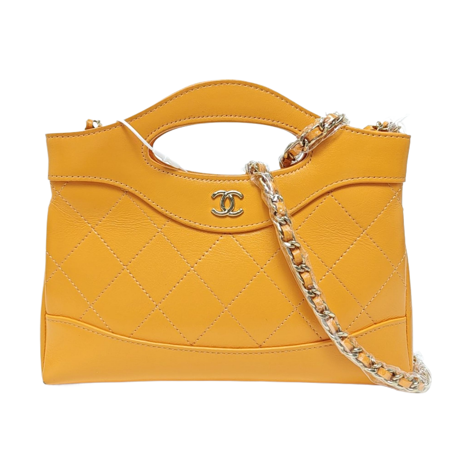 CHANEL 31 Nano Quilted Calfskin Yellow