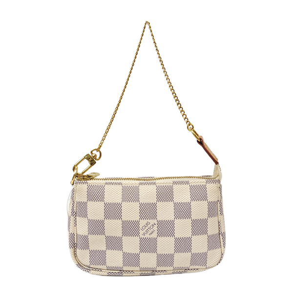 ACCESSOIRES Mini Damier Azur Coated Canvas White