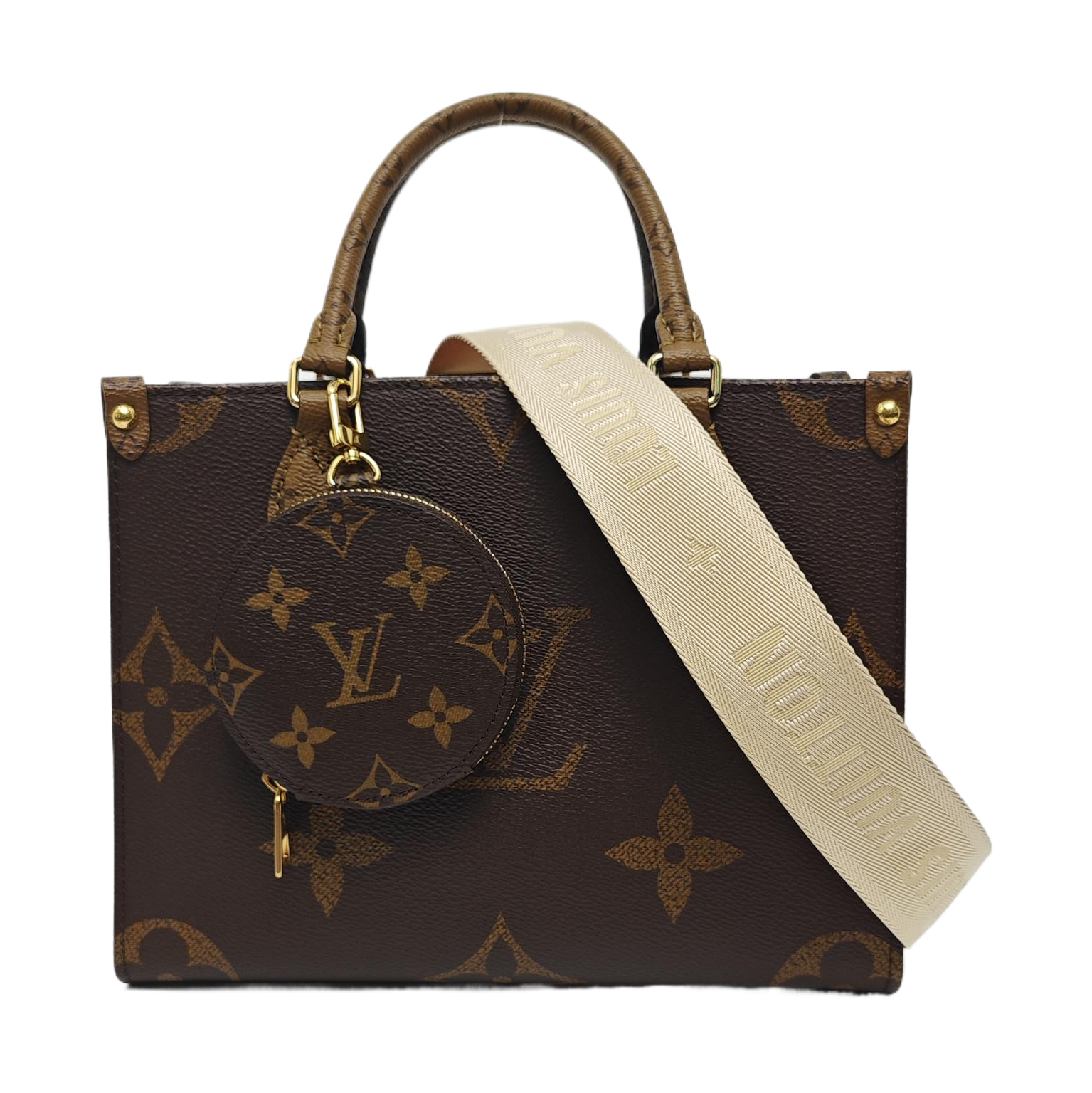 ONTHEGO PM Monogram Coated Canvas Brown