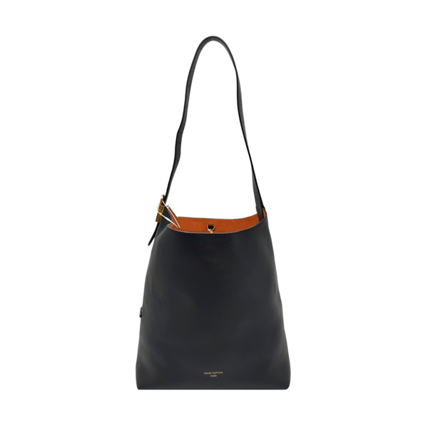 LOW KEY HOBO MM Monogram Calfskin Black