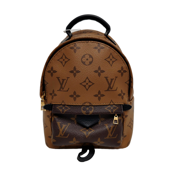 PALM SPRINGS Mini Monogram Coated Canvas Brown