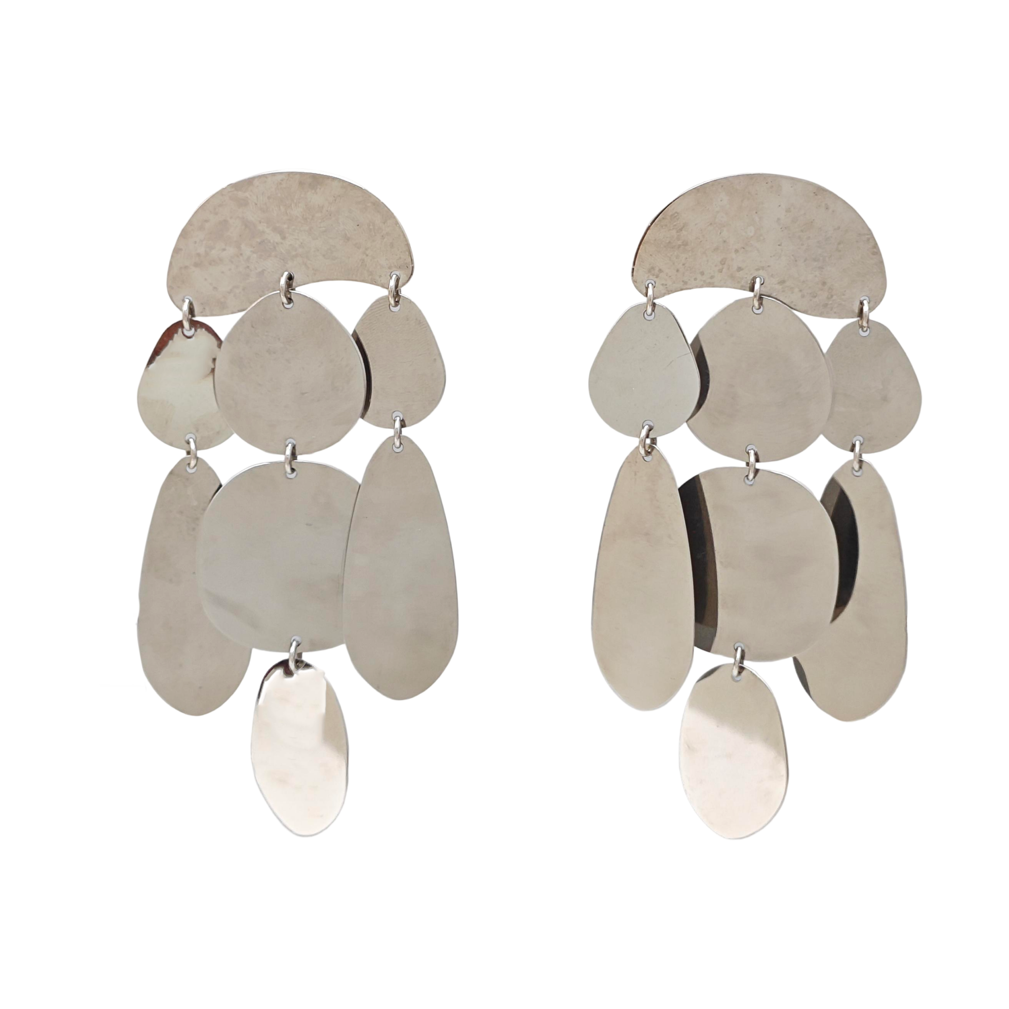 Metal Silver Stud Earrings