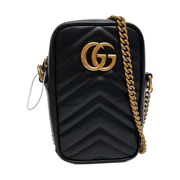 GG Marmont Mini Quilted Calfskin Black
