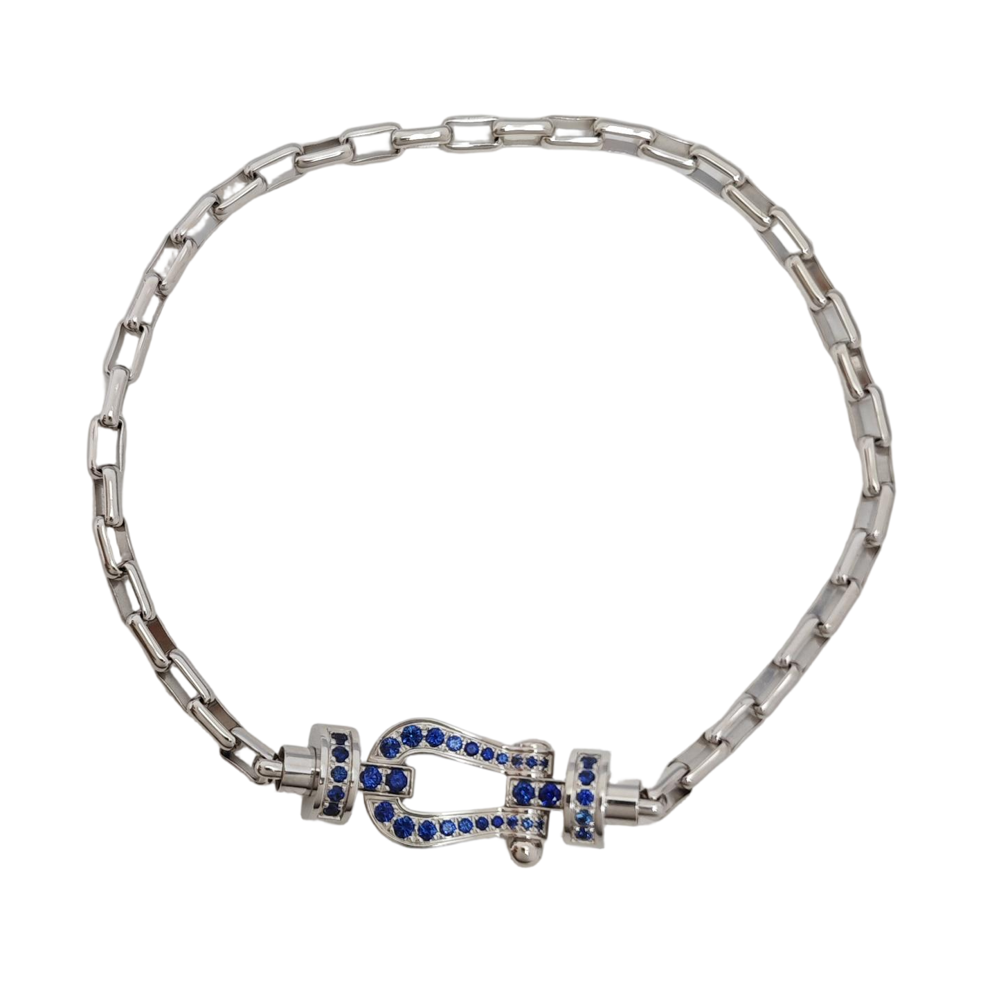 Force 10 18k White Gold Silver Bracelet