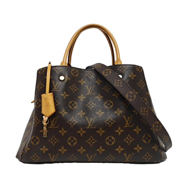 MONTAIGNE GM Monogram Coated Canvas Brown