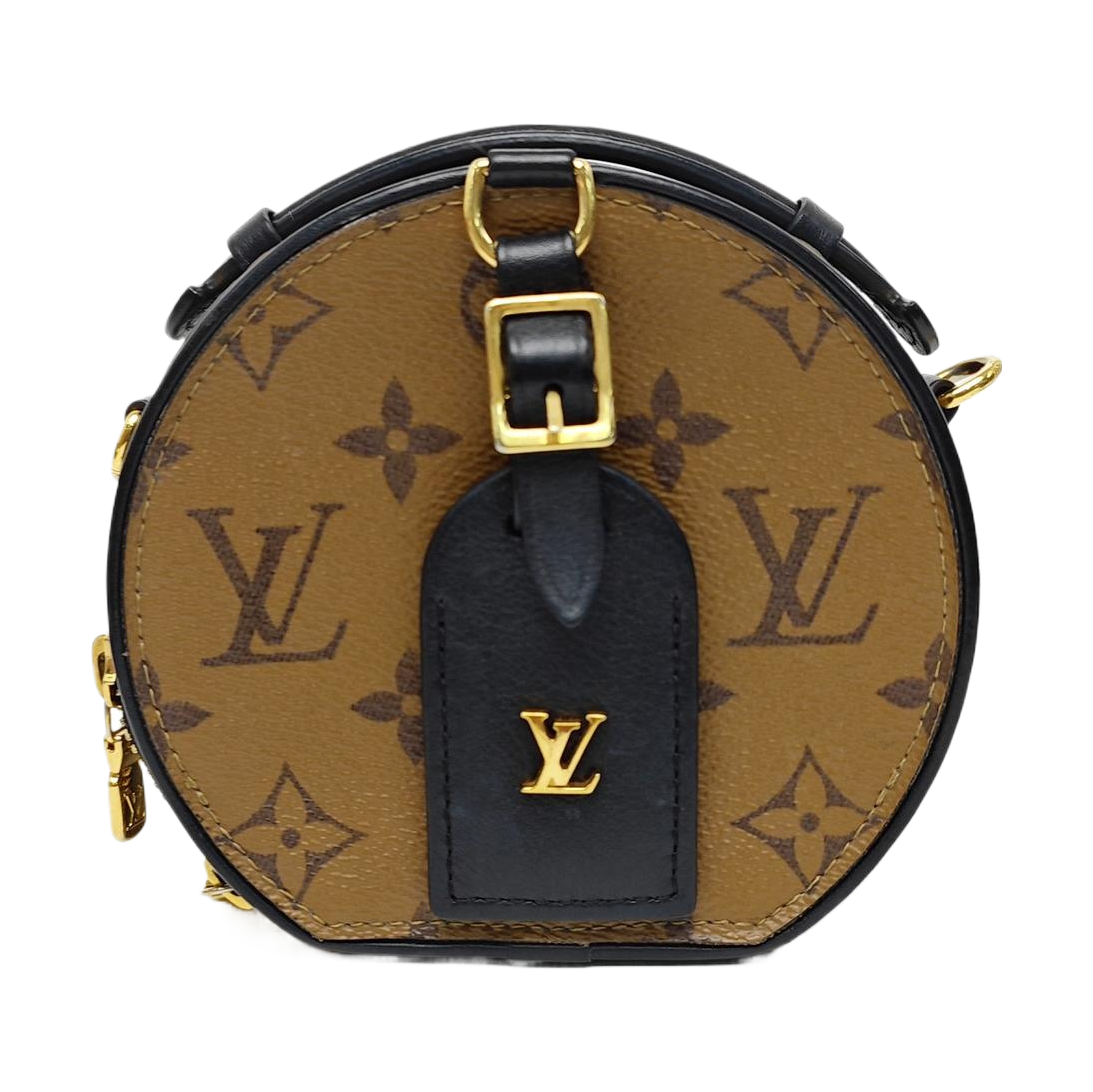 BOITE CHAPEAU Mini Monogram Coated Canvas Brown