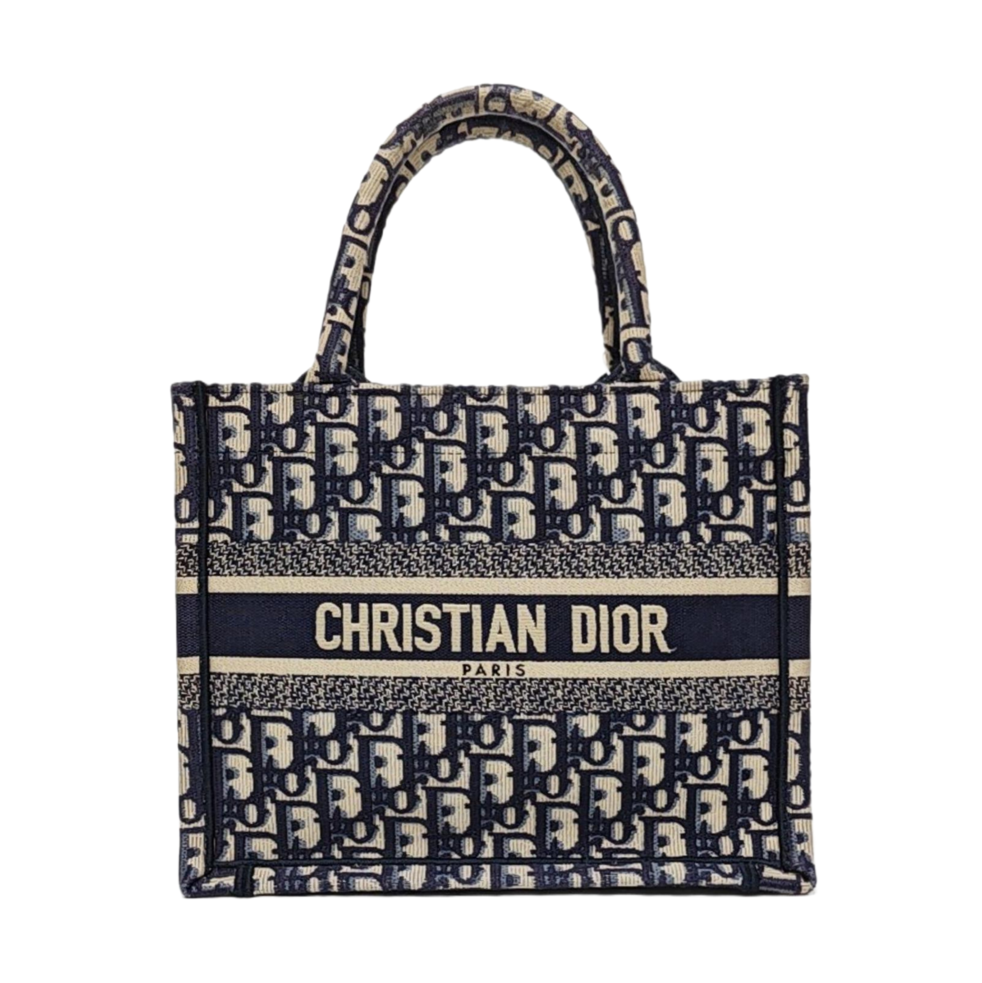 Book Tote Small Oblique Canvas Blue